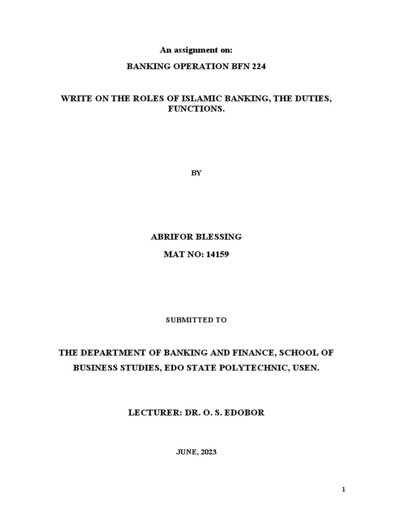 Islamic Banking | PDF | Islamic Banking And Finance | Banks