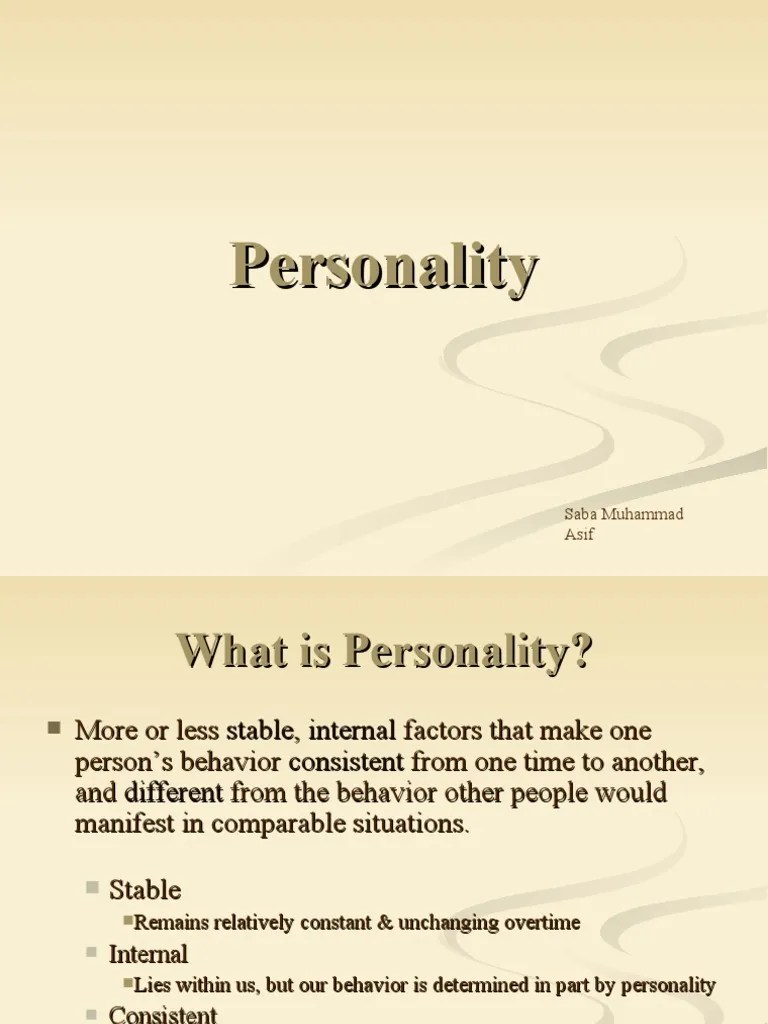 Personality | PDF