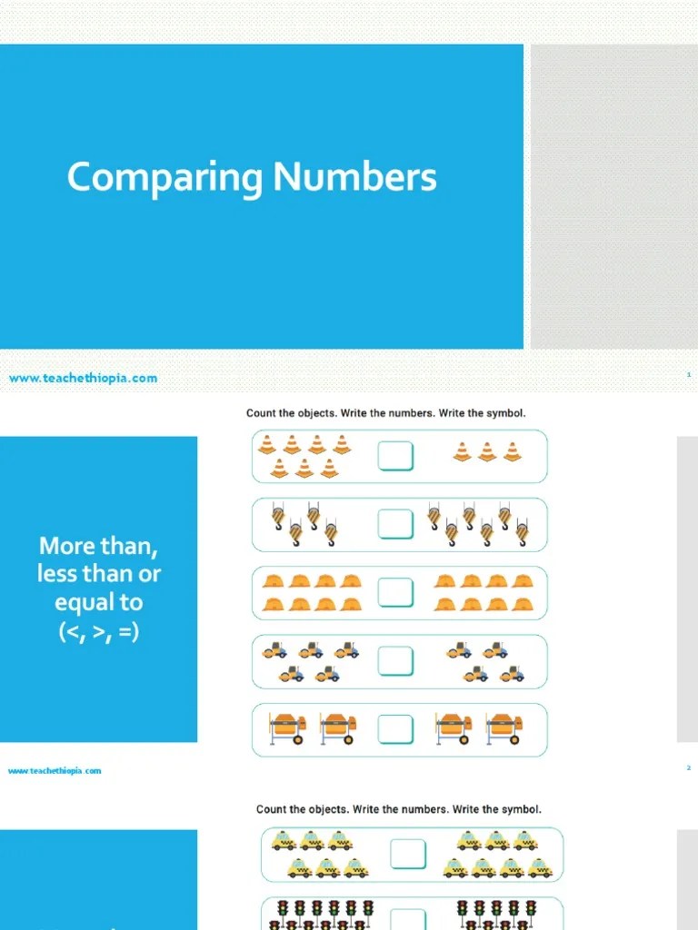 Comparing Numbers | PDF