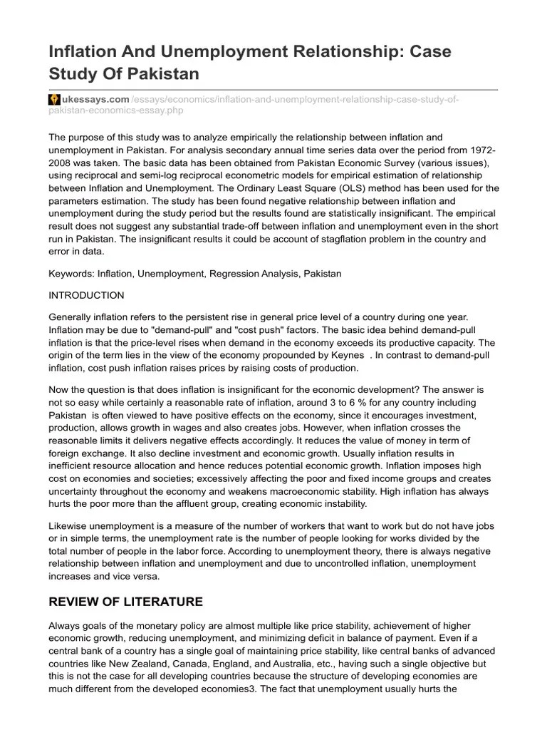 Inflation And Unemployment Relationship | PDF