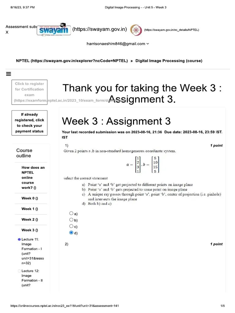 Week 3 Assignment Nptel | PDF