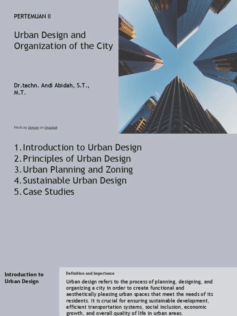 Urban Desain And Organization Of The City | PDF | Infrastructure ...