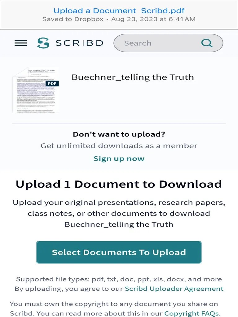 Upload A Document Scribd | PDF