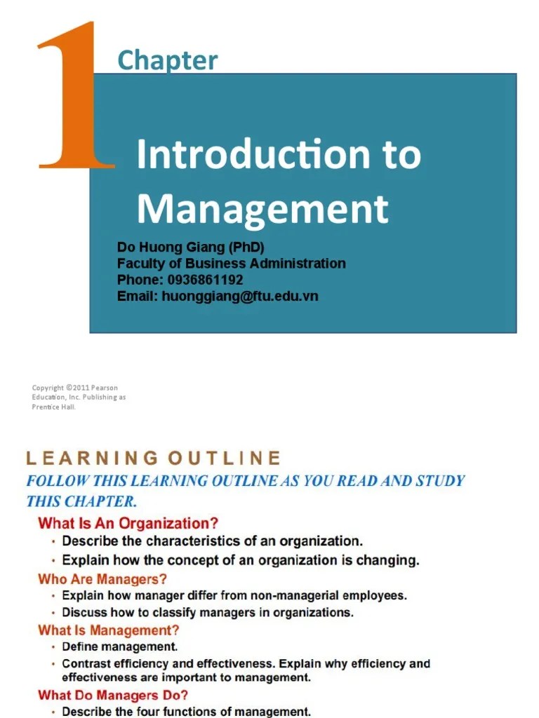 Chapter 1 - Introduction To Management | Download Free PDF | Business ...