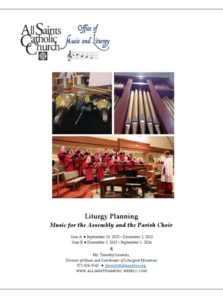 All Saints Liturgy Planning 2023-2024 Final | PDF