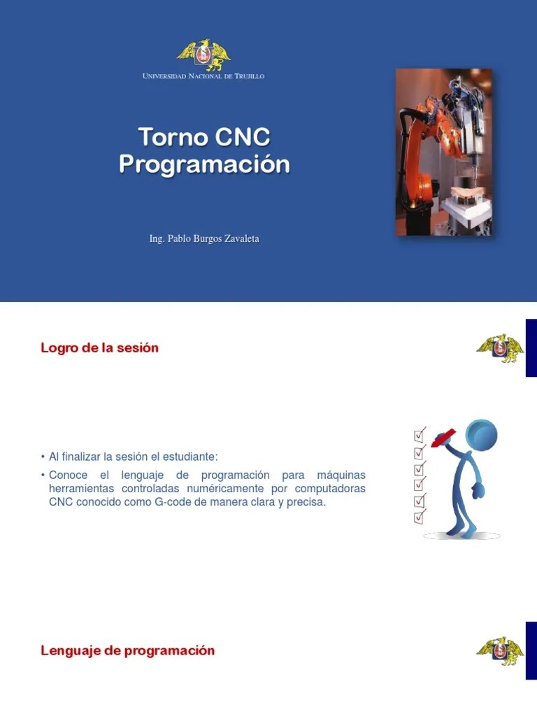 Sesión 03 Torno CNC Programación I | Descargar Gratis PDF | Control ...