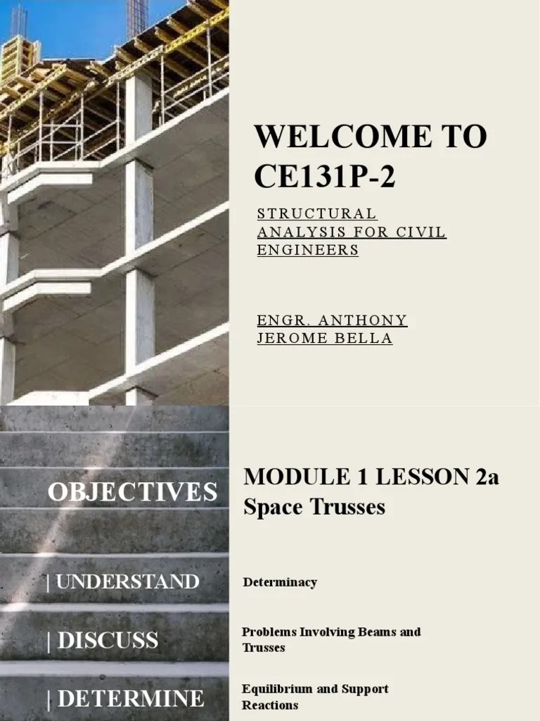 Module 1 Lesson 2a - Space Trusses | PDF