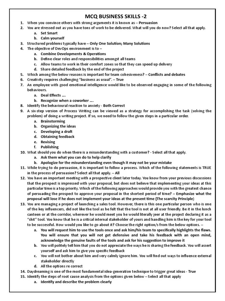 PL SQL MCQ With Answers | PDF | Scrum (Software Development) | Creativity