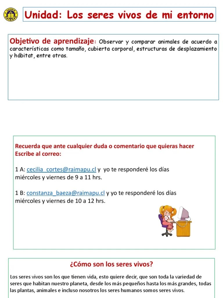 1AB Ciencias Naturales Unidad N 2 Los Seres Vivos | PDF