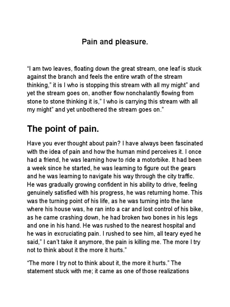 Pain And Pleasure | PDF
