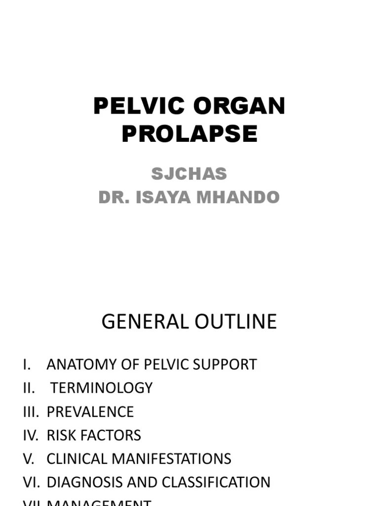 Pelvic Organ Prolapse | PDF