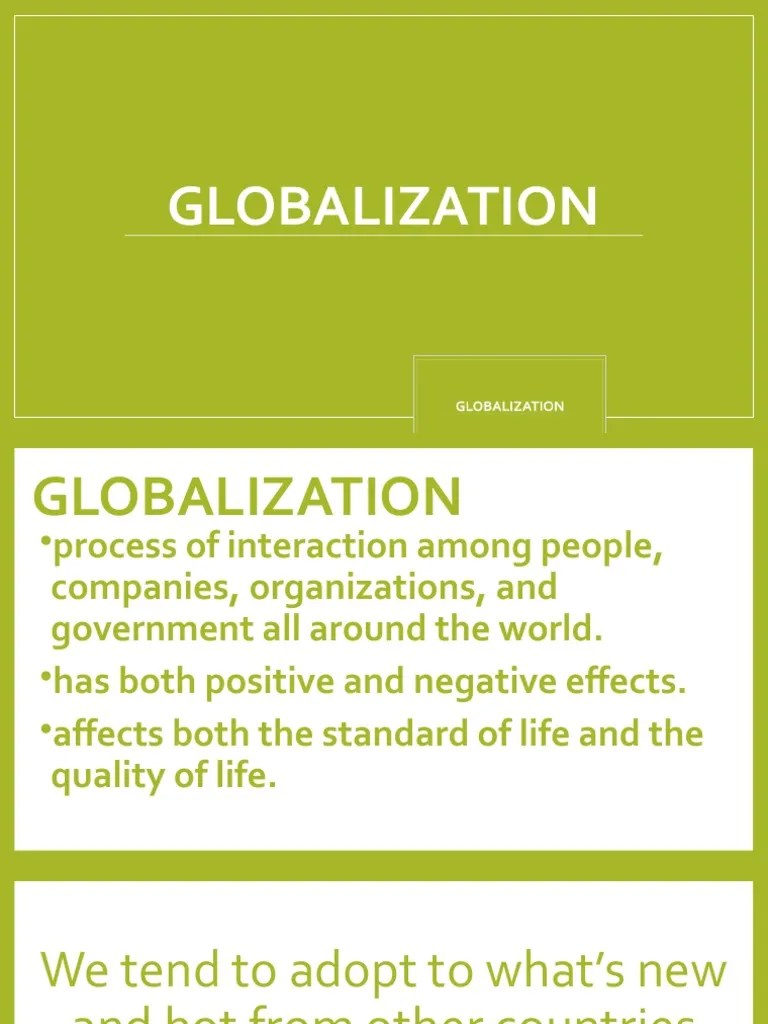 Globalization | PDF