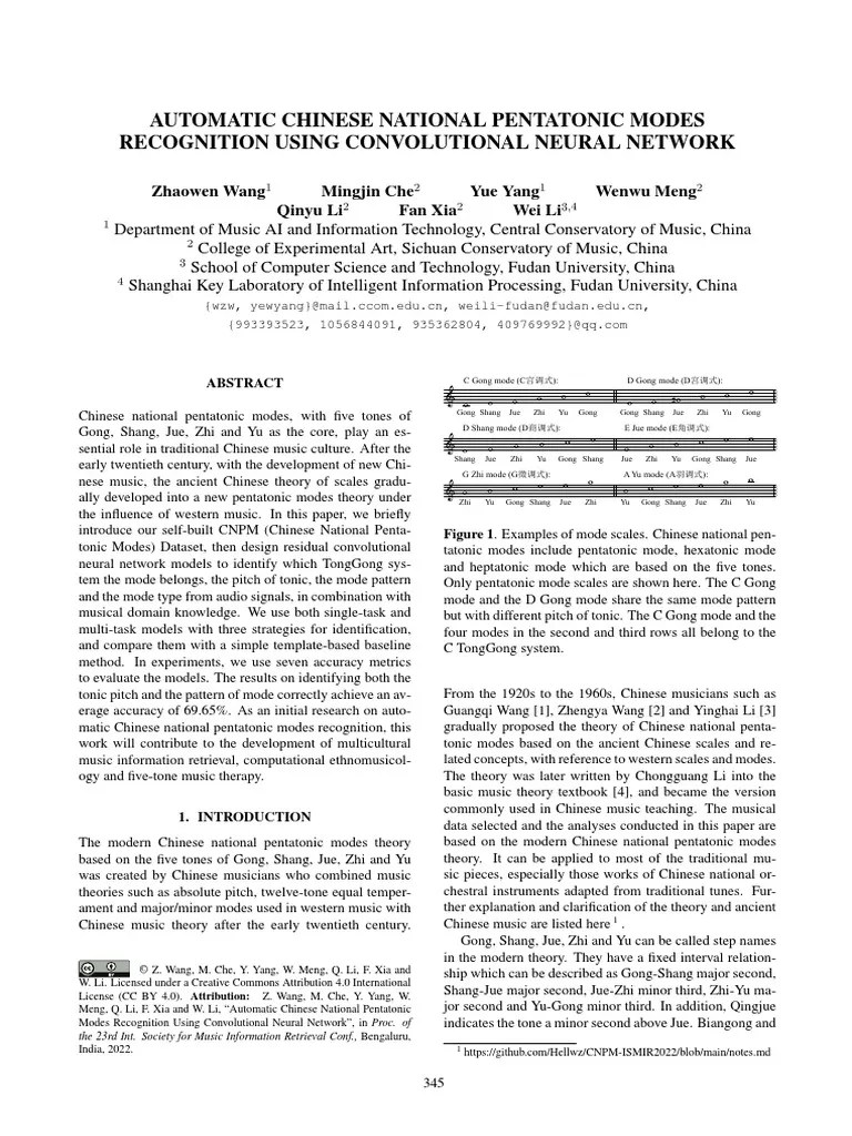 Chinese Pentatonic Modes | PDF | Mode (Music) | Applied Mathematics