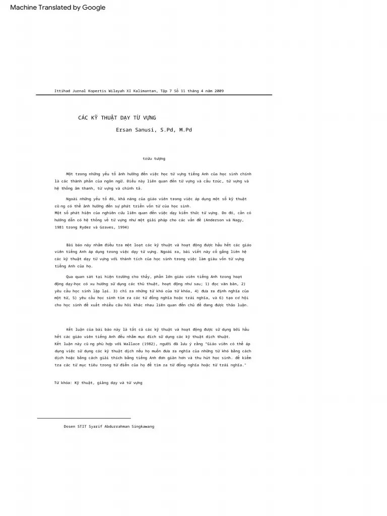 The Techniques Of Teaching Vocabulary | PDF