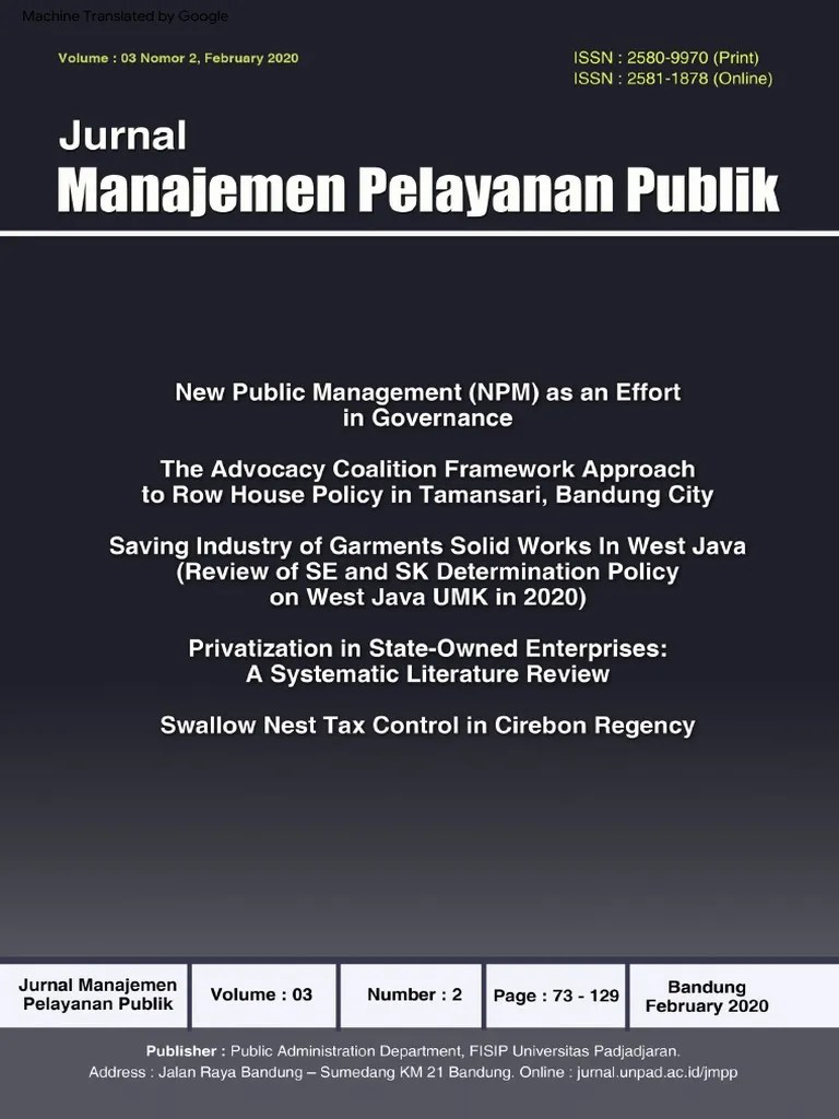 New Public Management NPM As An Effort In Governan | PDF