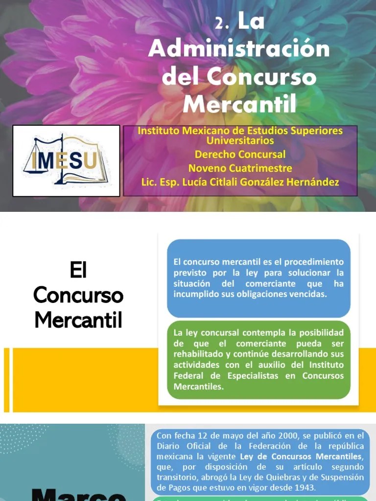 La Administración Del Concurso Mercantil | PDF | Bancarrota | Contabilidad