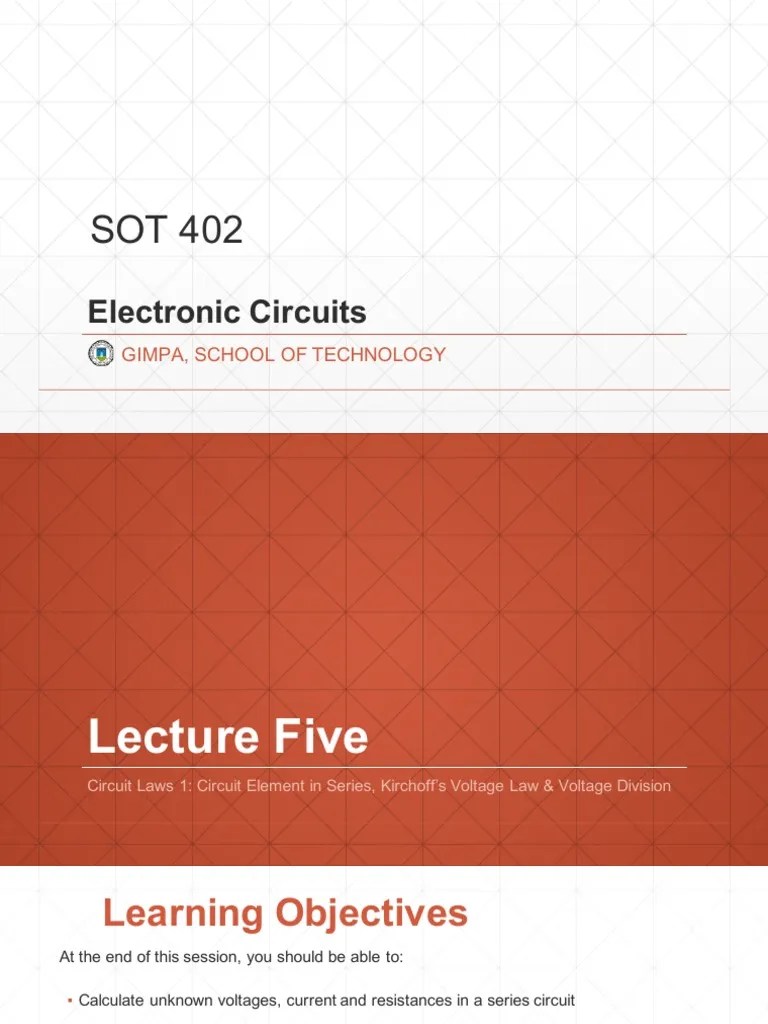 Electronic Circuits Presentation | PDF | Electrical Network | Resistor