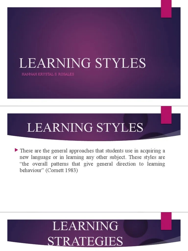 Learning Styles | PDF | Personality Type | Extraversion And Introversion