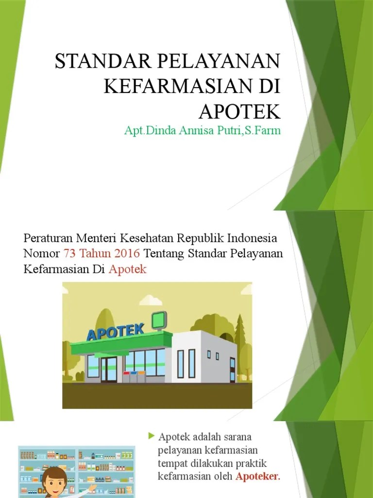 Standar Pelayanan Kefarmasian Di Apotek | PDF