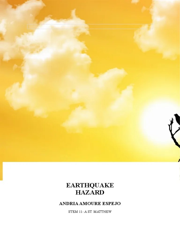 Earthquake Hazard | PDF