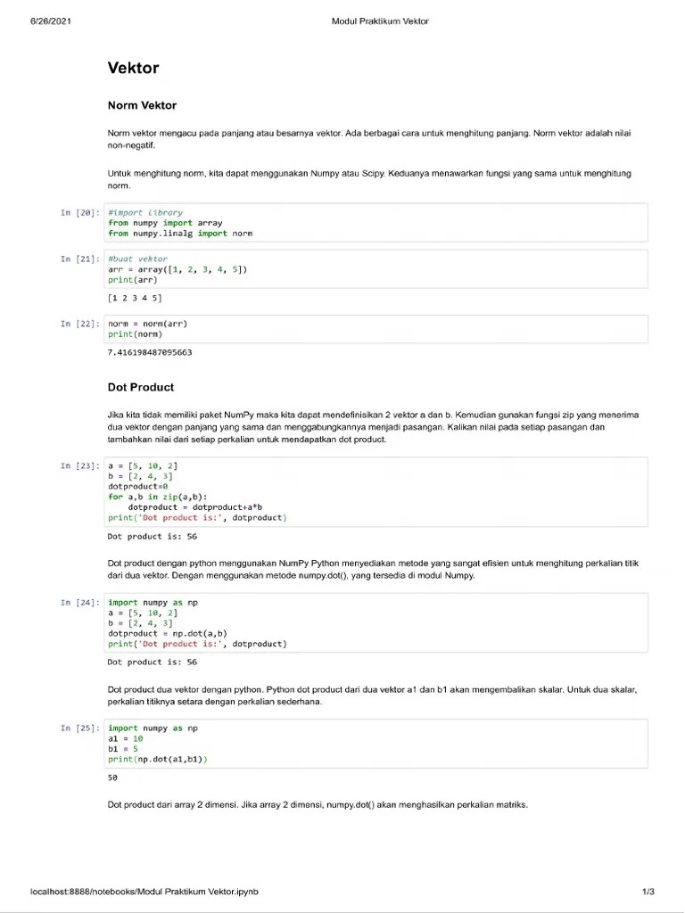 Modul Vektor, Eigen Value Dan Eigen Vektor | PDF