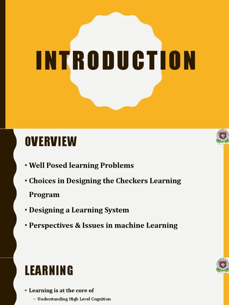 ML-UNIT-1 - Introduction PART-1 | PDF | Machine Learning | Function (Mathematics)
