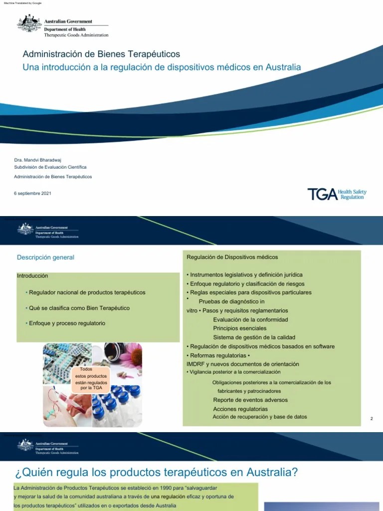 An Introduction To Regulation Of Medical Devices In Australia (Esp) | PDF | Dispositivo Médico ...