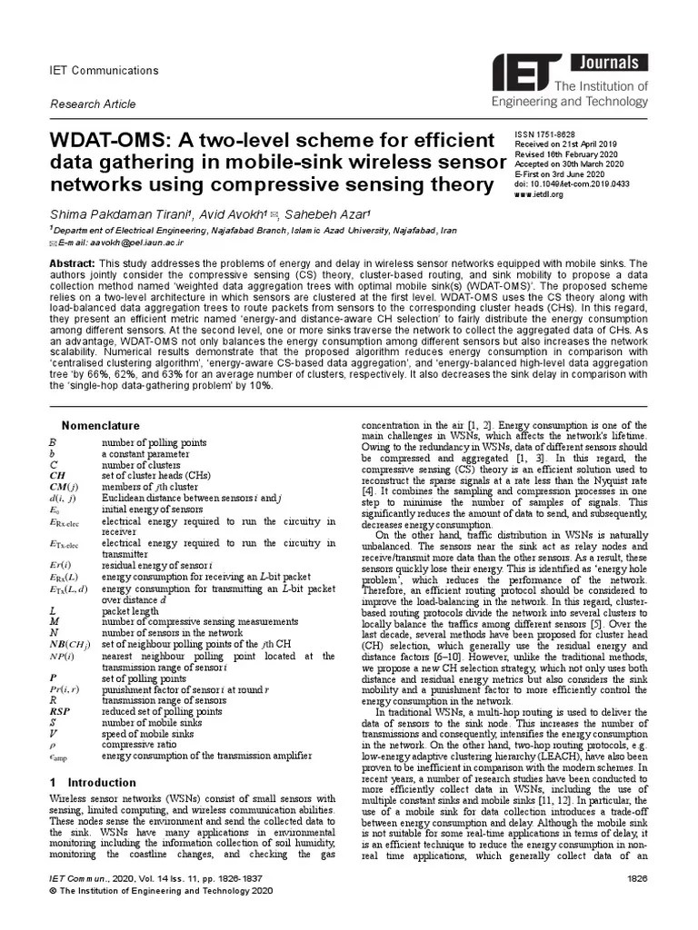 A Two-Level Scheme For Efficient Data Gathering In Mobile-Sink Wireless ...