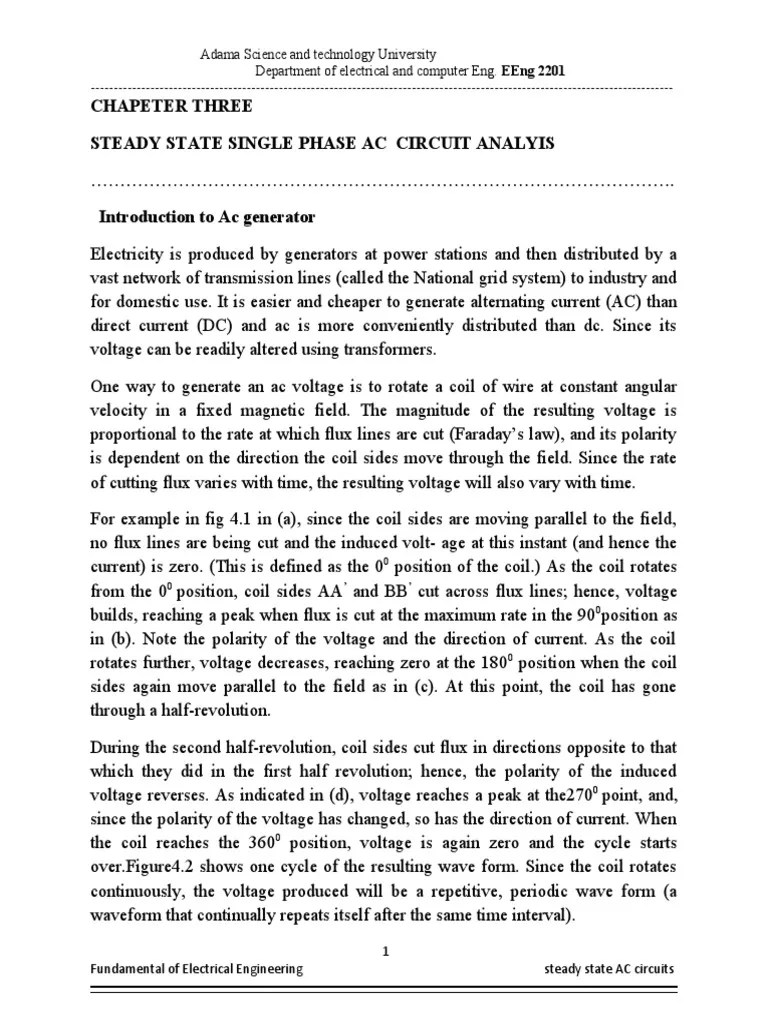 Chapter 4 Steady State | PDF | Alternating Current | Inductor