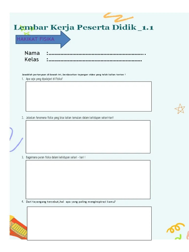 LKPD Hakikat Fisika 1.1 | PDF