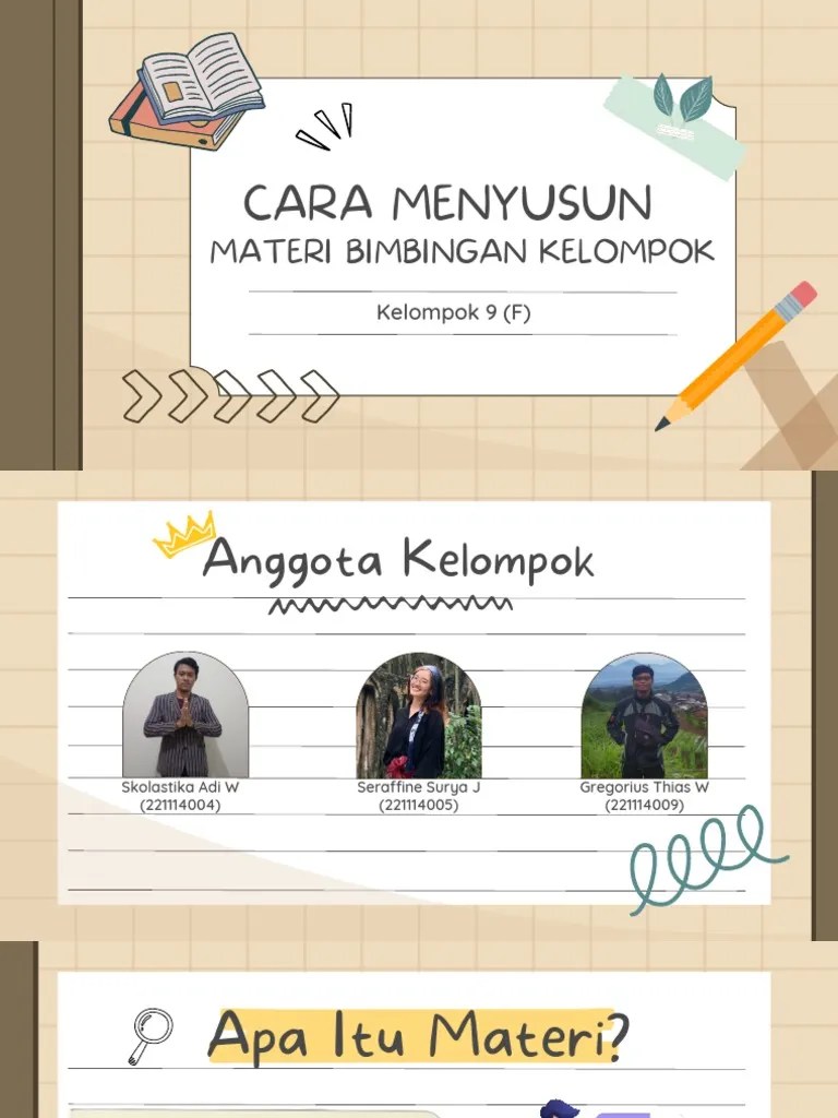 Cara Menyusun Materi Bimbingan Kelompok | PDF