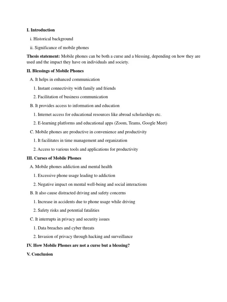 Essay-Mobile Phone A Blessing Or Curse | Download Free PDF | Educational Technology | Mobile Phones