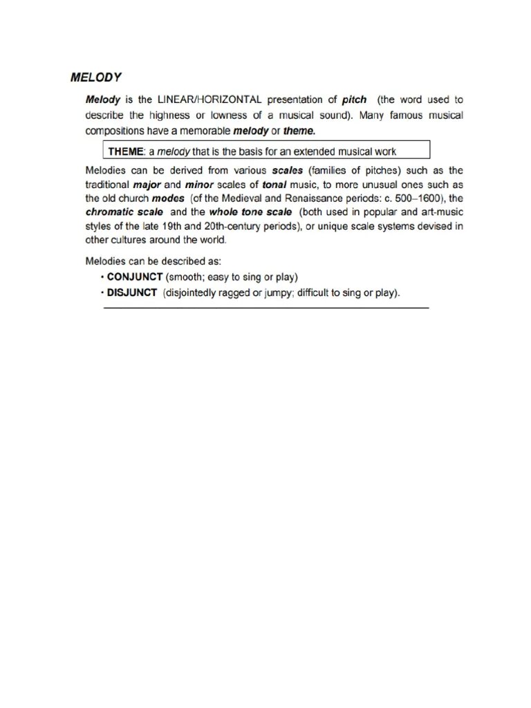 Music Theory - Melody | PDF