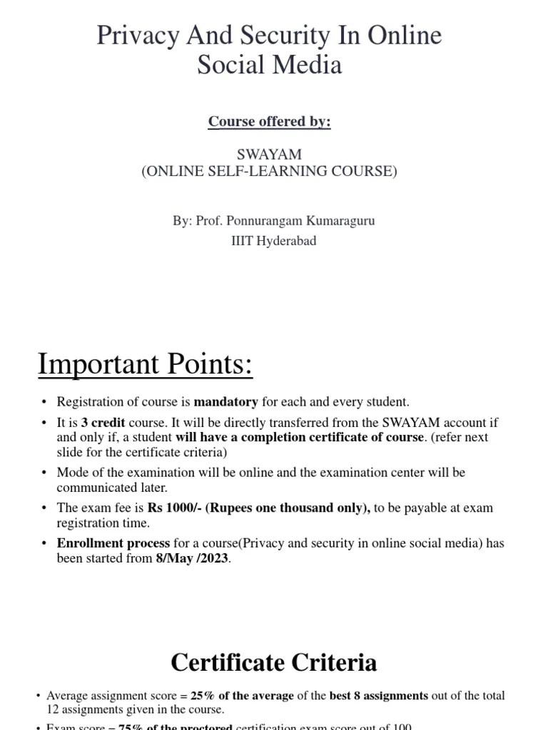 Privacy And Security In Online Social Media | PDF | Social Networking Service | Popular Culture ...