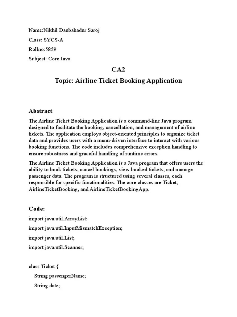 Java Ca2 Sample | PDF | Class (Computer Programming) | Java ...