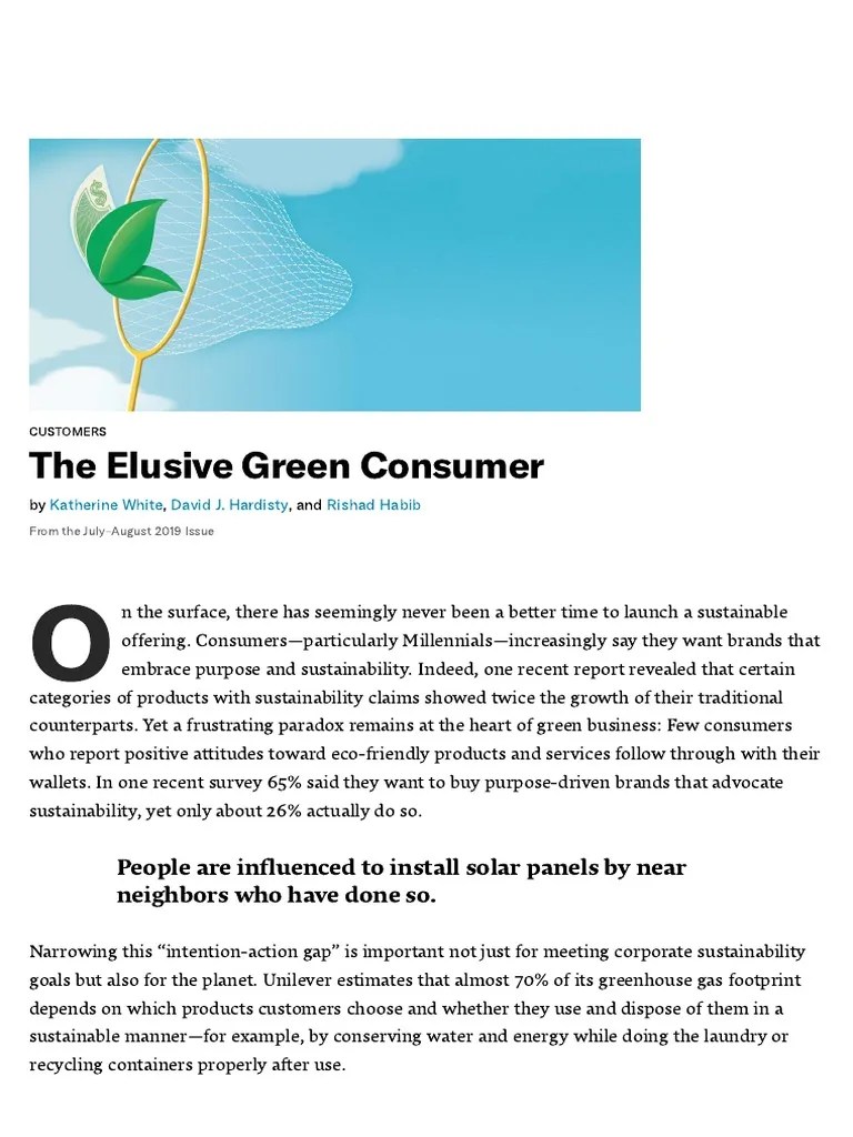 The Elusive Green Consumer | PDF
