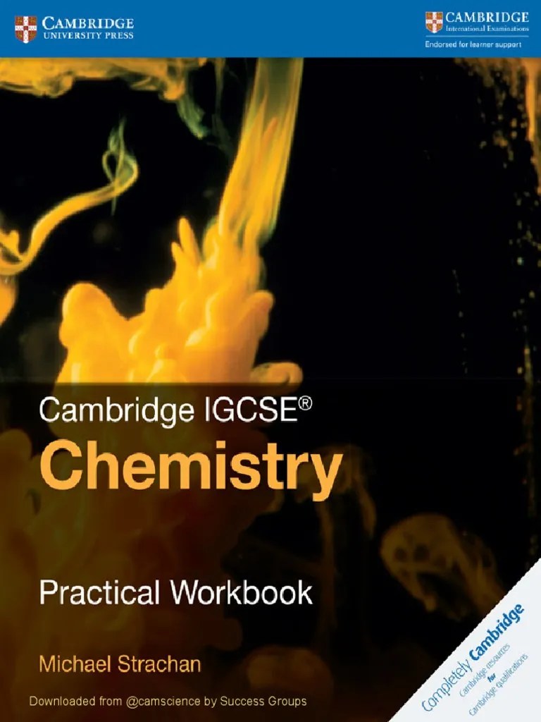 Cambridge IGCSE Chemistry Practical Workbook | PDF | Chemical Reactions | Acid