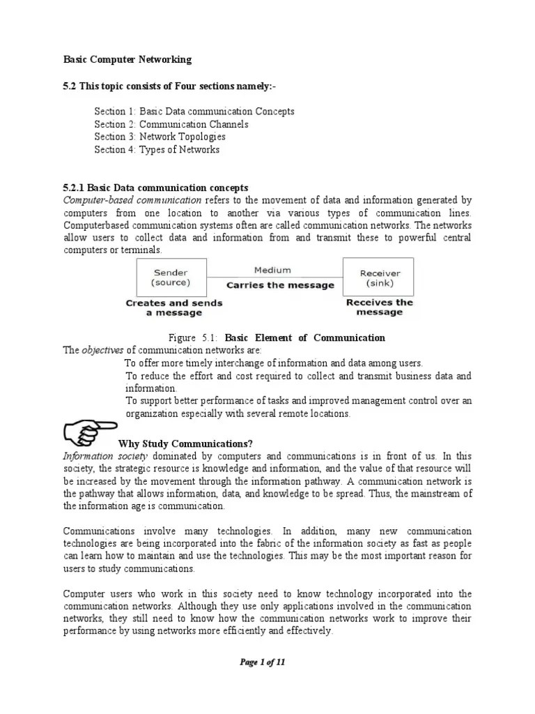Basic Computer Networks | PDF | Transmission Medium | Computer Network