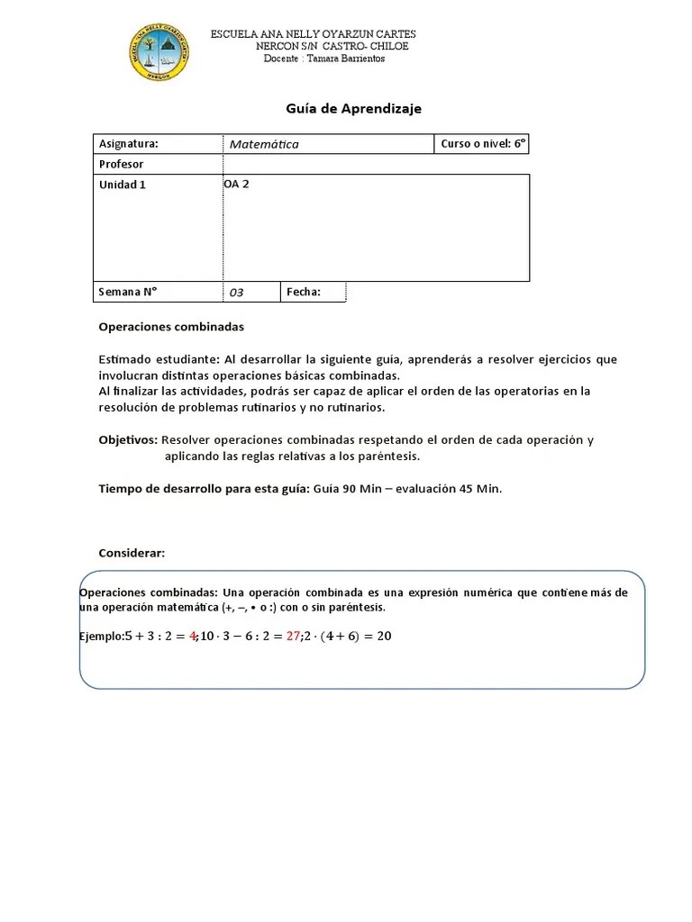 Evaluacion Formativa 6° | PDF | Maestros | Aprendizaje