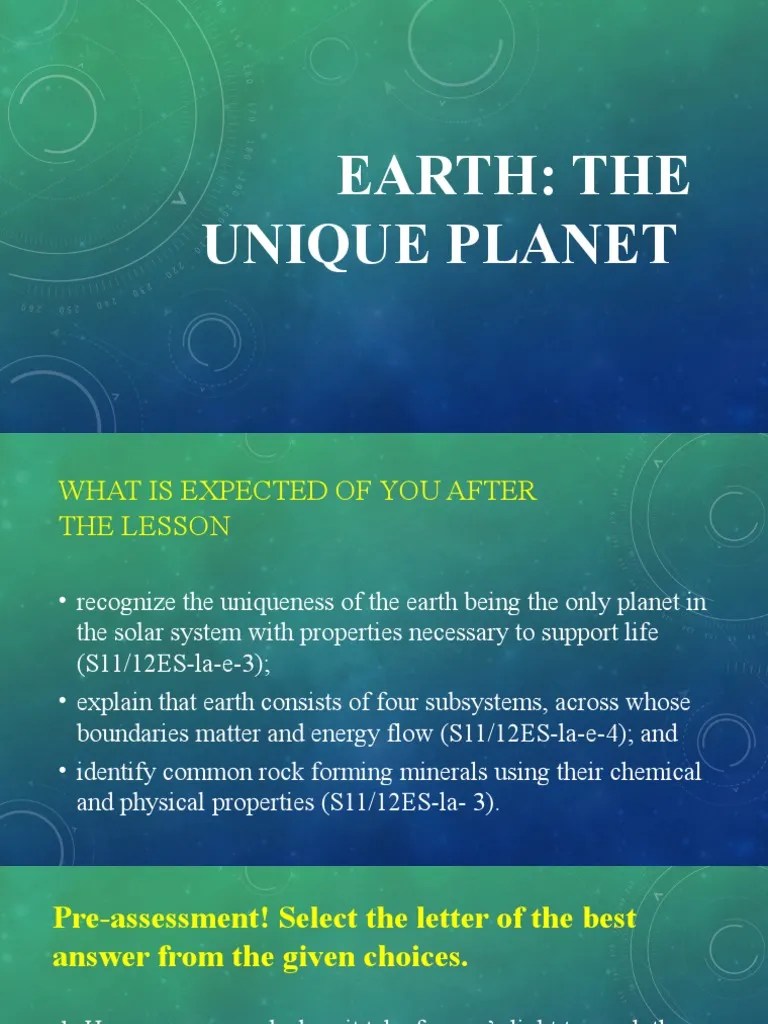 Lesson 1 Earth And The Solar System | PDF | Planets | Earth