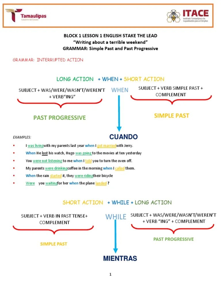 Block 1 Lesson 1 English 5 2023-2024 - 230829 - 123254 | PDF | Verb ...