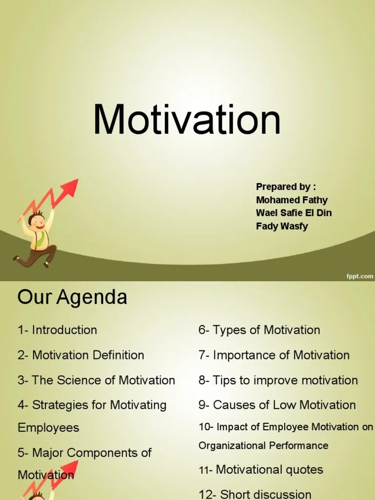 Motivation Final | PDF | Motivational | Motivation