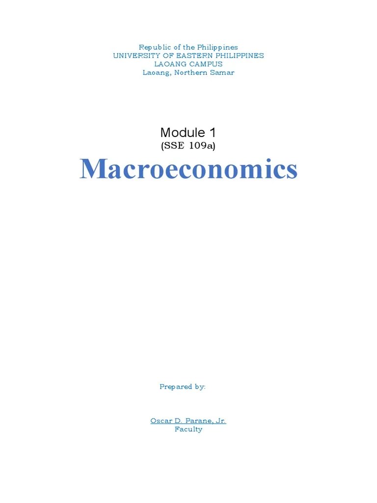 Module 1 Macroeconomics | PDF | Economics | Factors Of Production