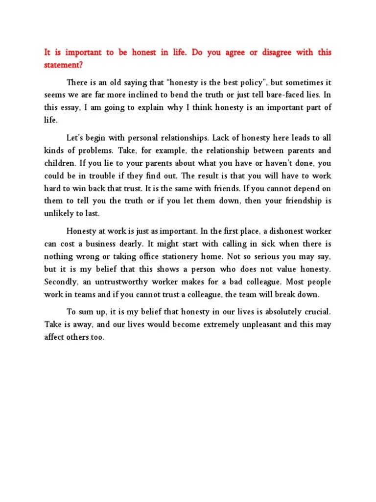 10 It Is Important To Be Honest In Life | PDF