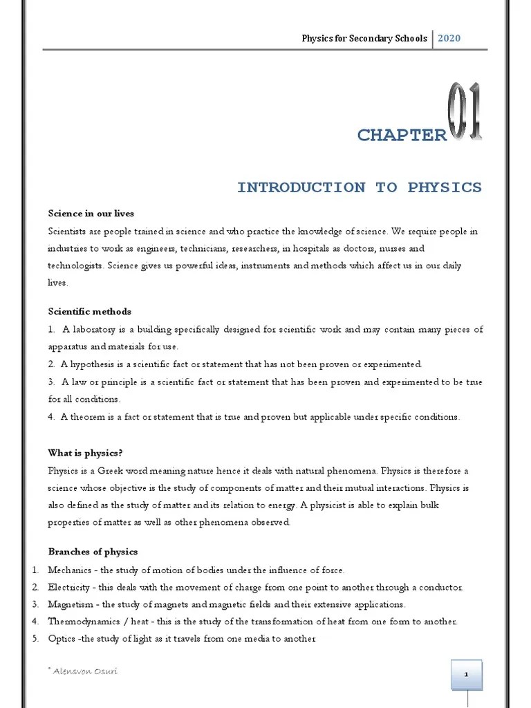 Physics For Secondary Schools | PDF | Observational Error | Density