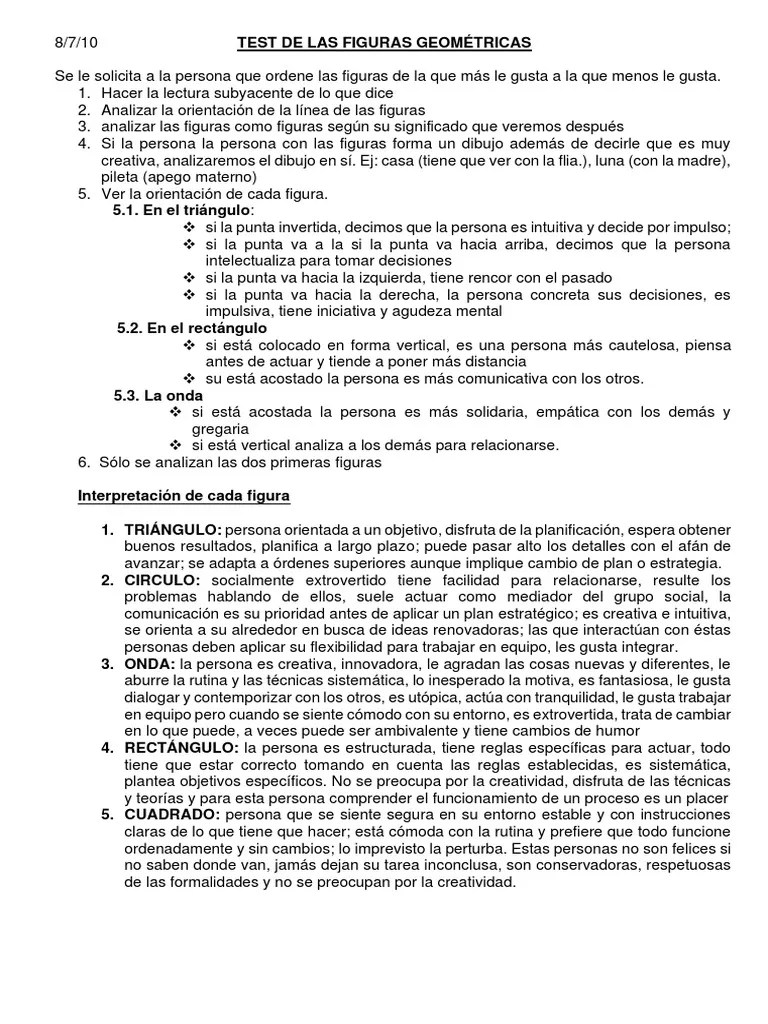 Test De Las Figuras Geom+®tricas-2p | PDF | Creatividad | Sicología