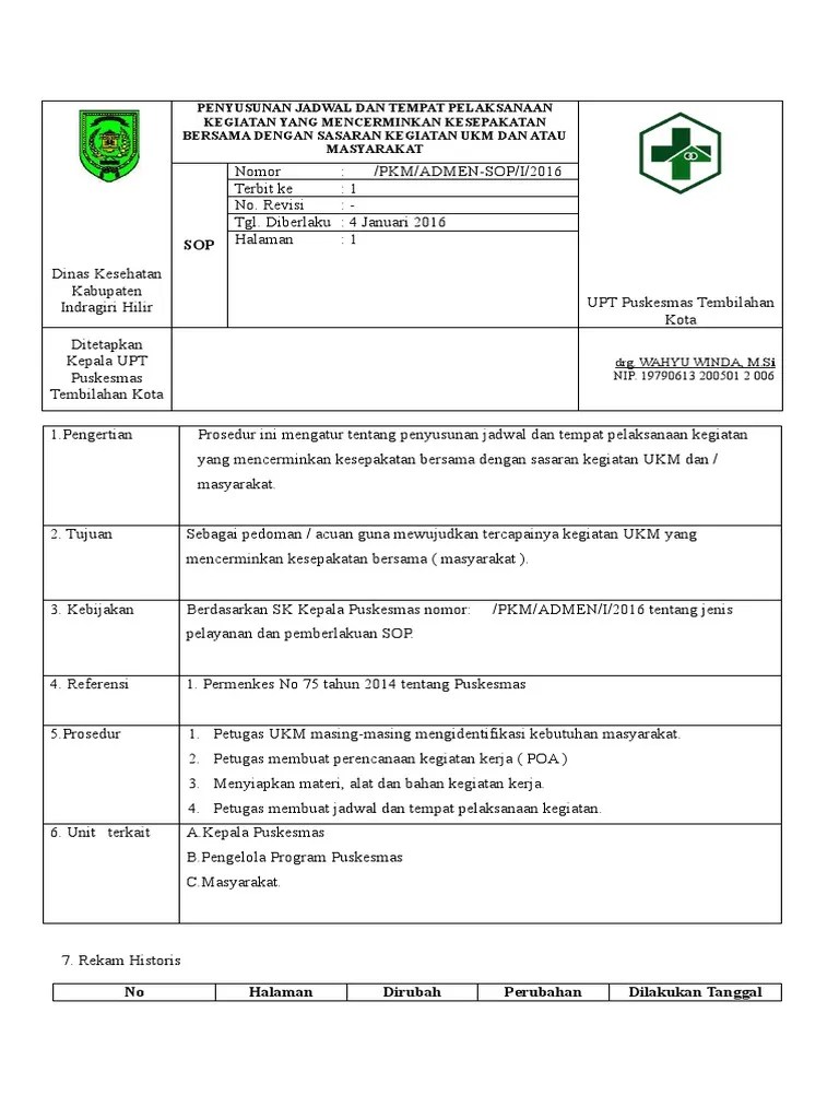 4.2.4, EP.1,2,3,4 SOP Penyusunan Jadwal, Monitoring D Evaluasi | PDF