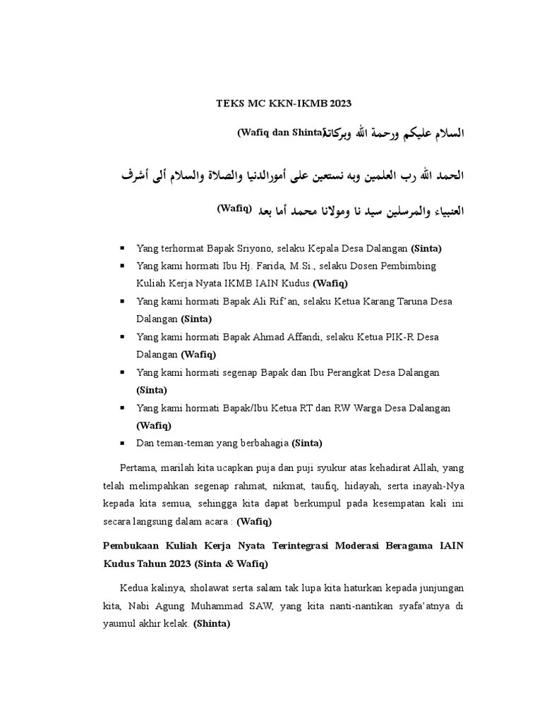 Teks MC Kkn-Imb - 2023-1 | PDF