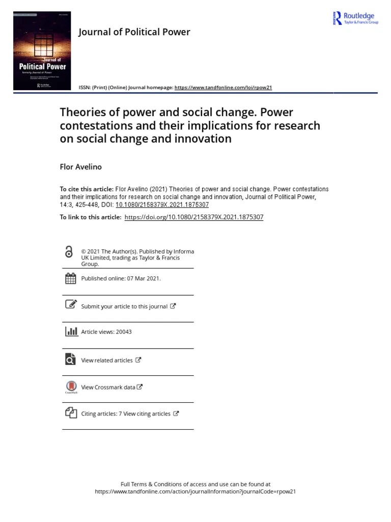 Power And Social Change | PDF | Power (Social And Political) | Empowerment