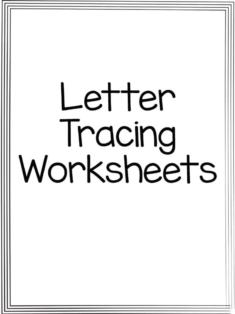 Letter tracing worksheets a